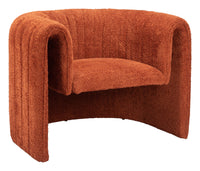 Zuo Modern Viana Accent Chair in Burnt Orange/Aquamarine