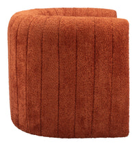 Zuo Modern Viana Accent Chair in Burnt Orange/Aquamarine
