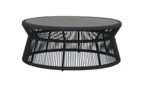 Sunset West Milano Coffee Table with 40" Round Honed Absolute Granite Insert Top