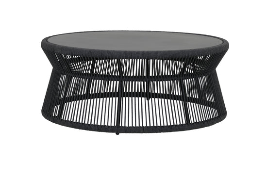 Sunset West Milano Coffee Table with 40" Round Honed Absolute Granite Insert Top