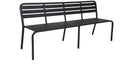 BFM Seating Vista 3 Seat Bench Powdered Coated Aluminum - Black/Earth
