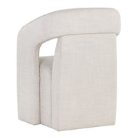 Sunpan Kendrick Wheeled Dining Armchair in Abbington Black / Moto Stucco / Nash Zebra