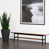 Sunpan  Staten Bench Black / Vienna Cream