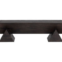 Sunpan Gregor Bench in Dark Brown / Rustic Oak