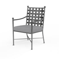 Sunset West Provence Wrought Iron Dining Chair With Cushion