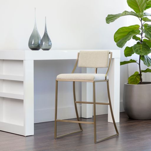 Sunpan Makena Counterstool Monument Oatmeal / Pebble