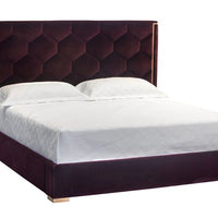 Sunpan Viola Bed King - Glotto Cabernet