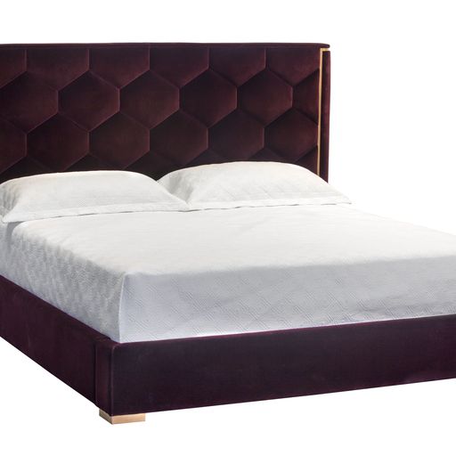 Sunpan Viola Bed King - Glotto Cabernet