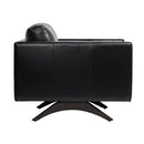 Sunpan Rogers Armchair Cortina Black / Cortina Ink / Shalimar Tobacco Leather