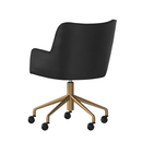 Sunpan Franklin Office Chair - Beige Linen / Vintage Black