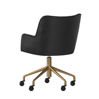 Sunpan Franklin Office Chair - Beige Linen / Vintage Black