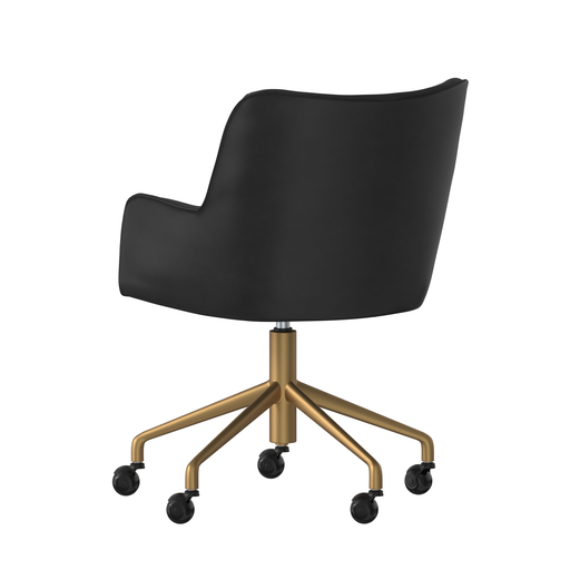 Sunpan Franklin Office Chair - Beige Linen / Vintage Black