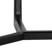 Sunpan Kali Dining Table 70.5" in Black - Grey Marble / Pale Honey - White Marble