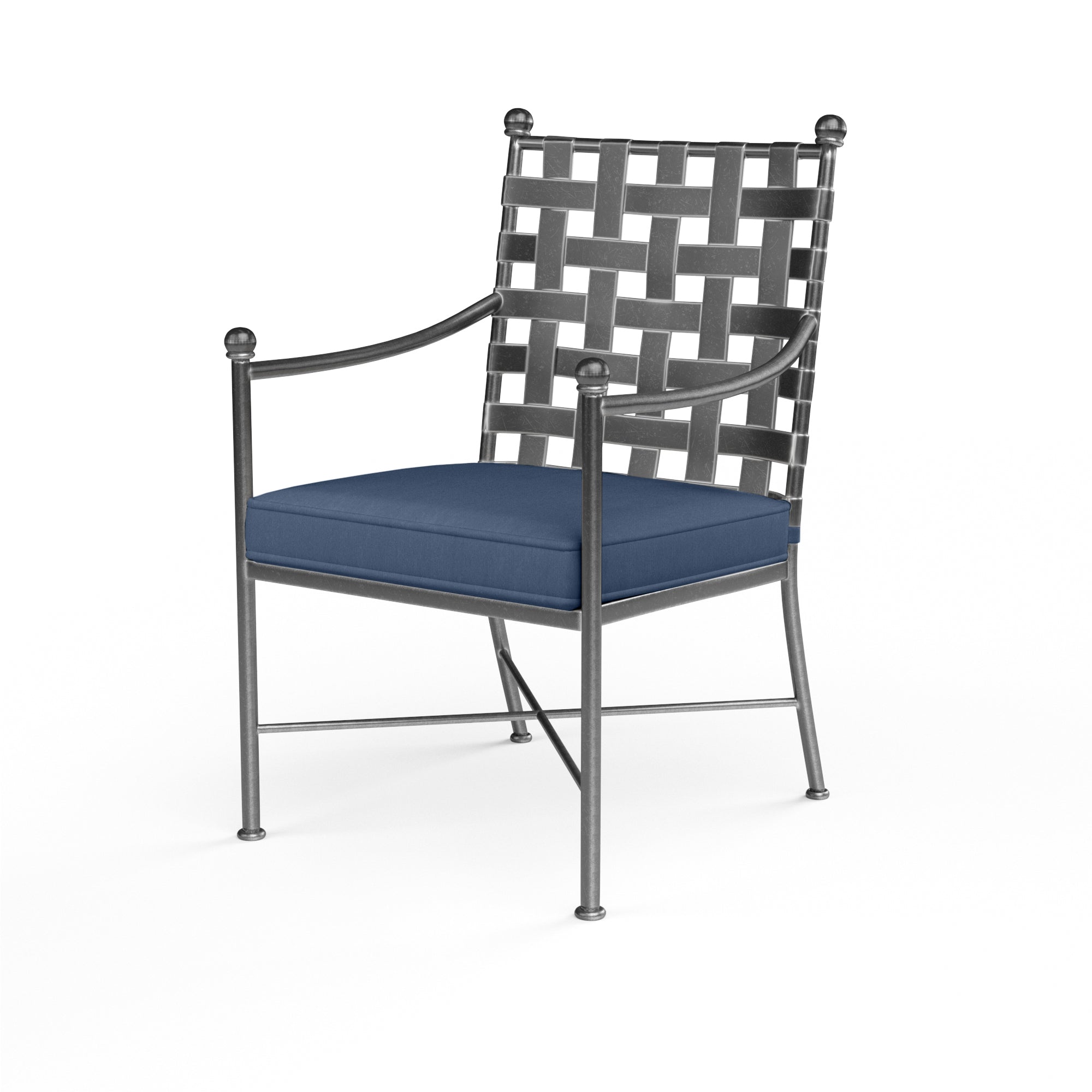 Sunset West Provence Wrought Iron Dining Chair With Cushion