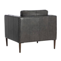Sunpan Richmond Armchair - Brentwood Charcoal Leather