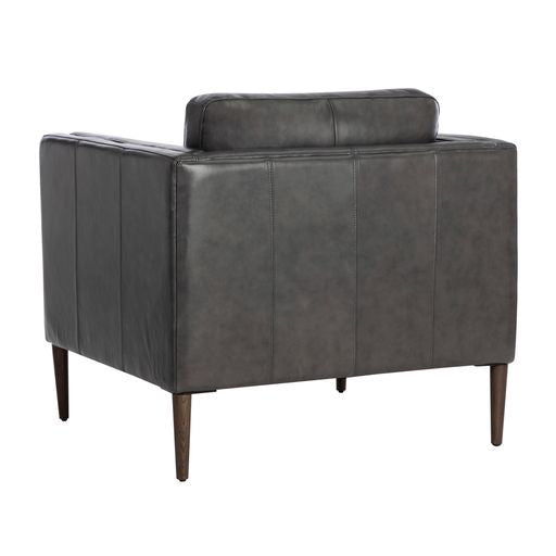 Sunpan Richmond Armchair - Brentwood Charcoal Leather