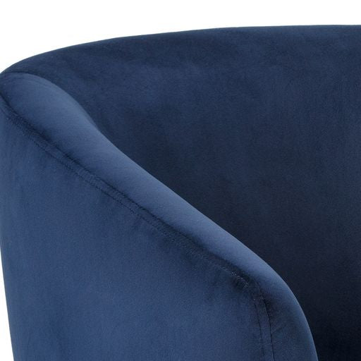 Sunpan Treviso Swivel Lounge Chair in Antonio Charcoal/Bravo Cream/Metropolis Blue