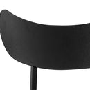 Sunpan Gibbons Barstool in Antique Brass - Charcoal Black Leather / Black - Bravo Portabella