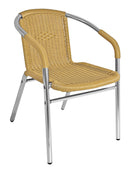 Florida Seating Anodized Aluminum Frame Arm Chair with PE Wired Filament Weave - W-21