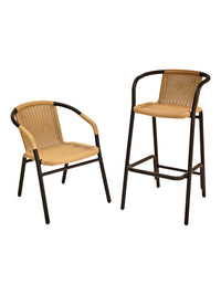 Florida Seating Anodized Aluminum Frame Arm Chair with PE Wired Filament Weave - W-21