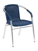 Florida Seating Anodized Aluminum Frame Arm Chair with PE Wired Filament Weave - W-21