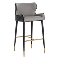Sunpan Gianni Barstool - Dillon Cream-Dillon Thunder / Dillon Stratus-Dillon Black