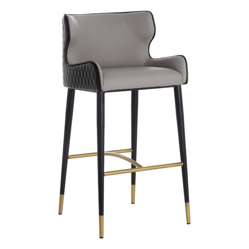 Sunpan Gianni Barstool - Dillon Cream-Dillon Thunder / Dillon Stratus-Dillon Black