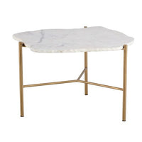Sunpan Saunders Coffee Table Top Green / White Marble