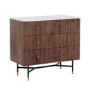 Sunpan Wellington Chest Black / White Marble