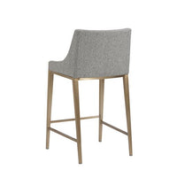 Sunpan Dionne Counter Stool in Monument Oatmeal / Monument Pebble