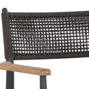 Sunpan Kona Stackable Dining Armchair Dark Grey / White - Set of Two