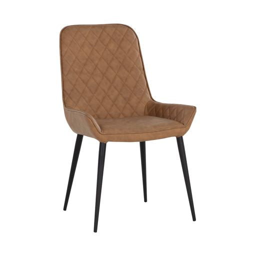 Sunpan Iryne Dining Chair in Bounce Nut / Bounce Smoke / Bounce Stone - Set of Two