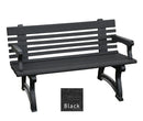 Polly Products Willow Backed Bench With Arms