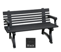 Polly Products Willow Backed Bench With Arms