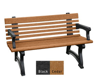 Polly Products Willow Backed Bench With Arms