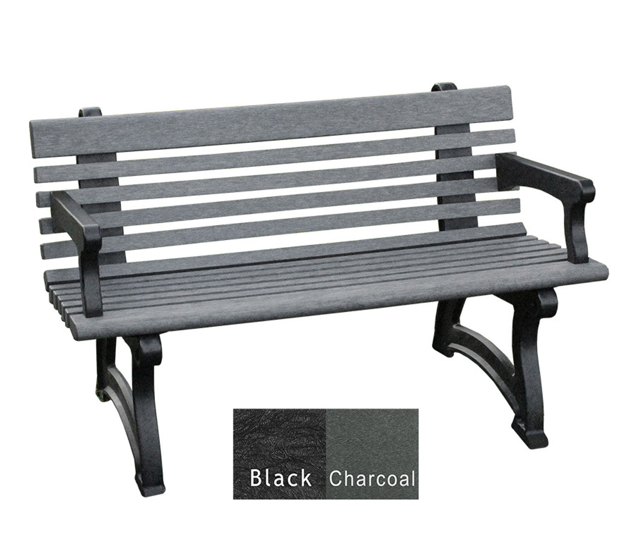 Polly Products Willow Backed Bench With Arms