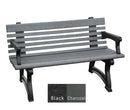 Polly Products Willow Backed Bench With Arms
