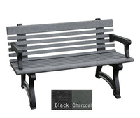 Polly Products Willow Backed Bench With Arms
