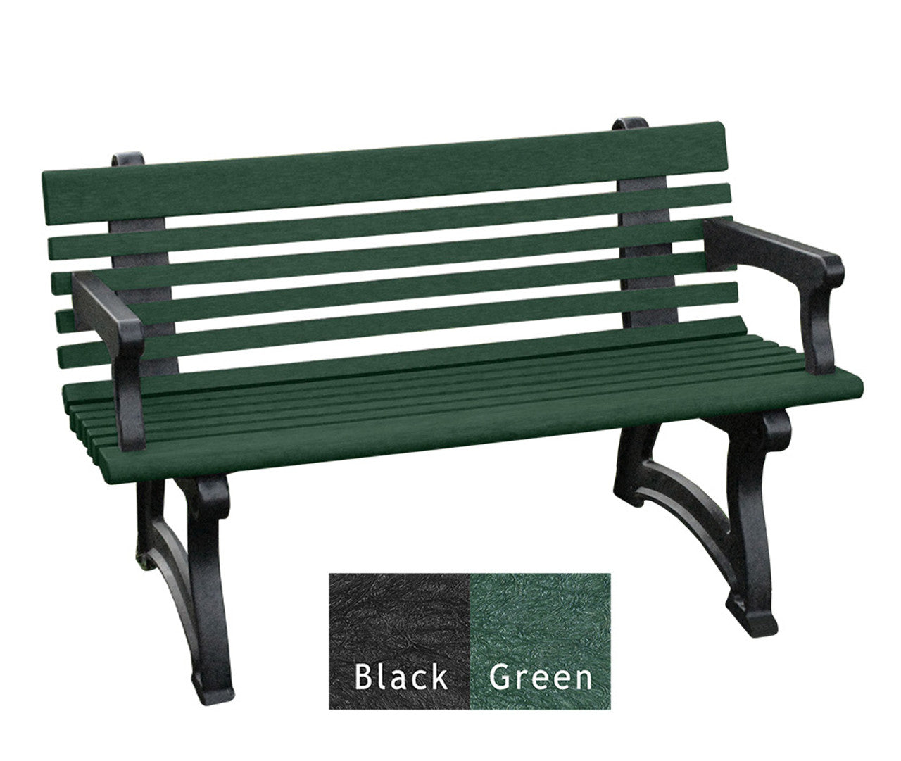 Polly Products Willow Backed Bench With Arms