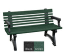 Polly Products Willow Backed Bench With Arms