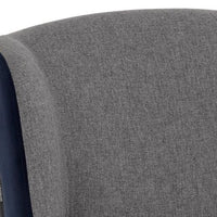 Sunpan Pearce Dining Chair Dark Grey-Abbington Navy / Light Grey-Bravo Cognac