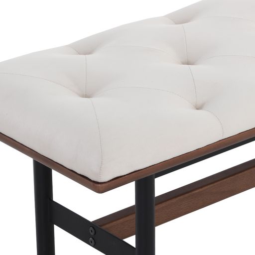 Sunpan  Staten Bench Black / Vienna Cream