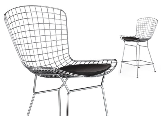 Woodstock Marketing The Who Medium Stool Polished With Chrome Wire Frame