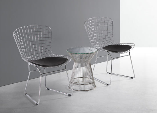 Woodstock Marketing The Who Side Chair In Polished Chrome Wire Frame