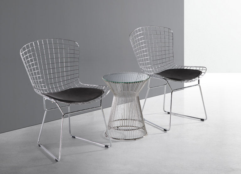 Woodstock Marketing The Who Side Chair In Polished Chrome Wire Frame