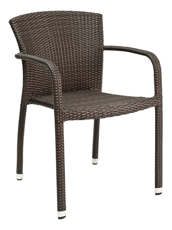 Florida Seating Hand Woven PE Synthetic Wicker Arm Chair - WIC-05