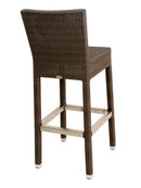 Florida Seating Hand Woven PE Synthetic Wicker Over Aluminum Frame Barstool - WIC-07B
