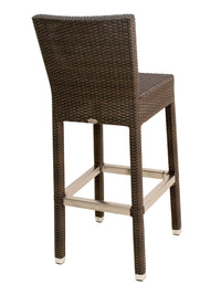 Florida Seating Hand Woven PE Synthetic Wicker Over Aluminum Frame Barstool - WIC-07B