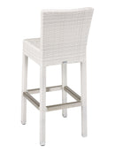 Florida Seating Hand Woven PE Synthetic Wicker Over Aluminum Frame Barstool - WIC-07B