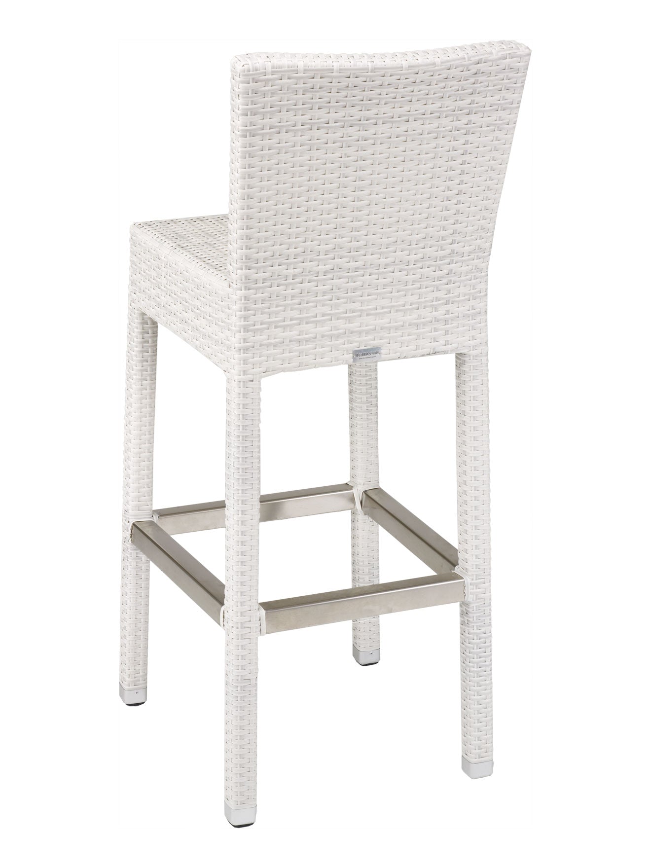 Florida Seating Hand Woven PE Synthetic Wicker Over Aluminum Frame Barstool - WIC-07B